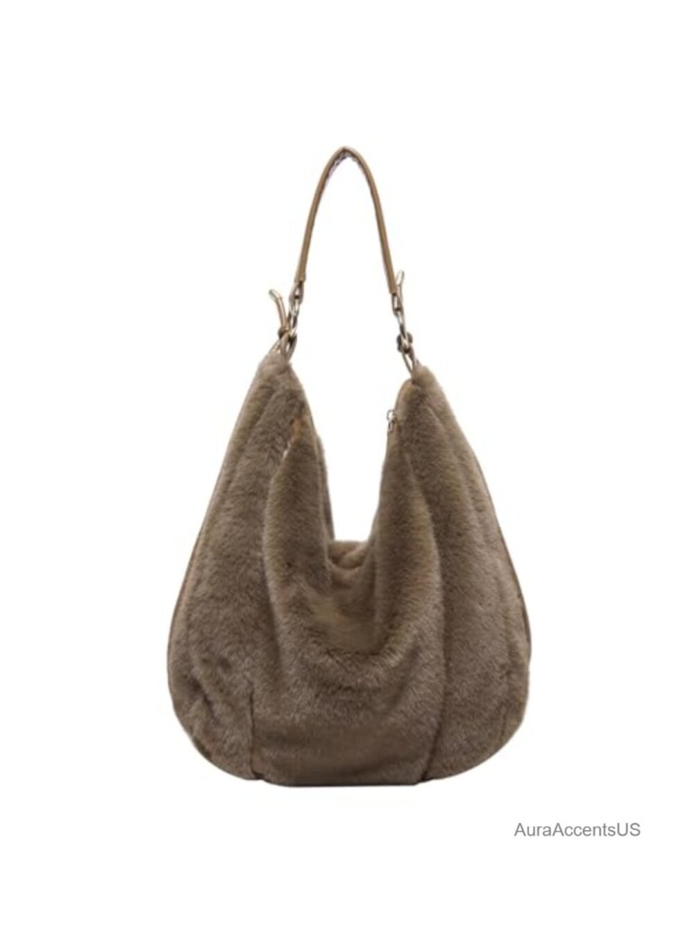 Faux Fur Tote Bag Fuzzy Purse Furry Shoulder Bag Winter Plush Handbag